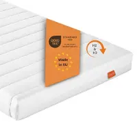 Sleepling Basic 30 - wendematras 90x190 cm comfortschuim - matras met duo hardheidsgraad 2 en 3 - 11 cm hoogte - afneembare hoes - Made in EU - topkwaliteit - 90 x 190 x 11 cm - wit