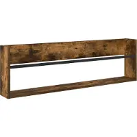 vidaXL Tijdschriftenrek Rook Eiken 100 x 12 x 30 cm Bewerkt hout