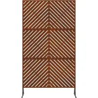 vidaXL Privacyscherm 100 x 50 x 180 cm weervast staal Roestkleurig