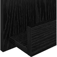 vidaXL Tijdschriftenrek Zwart Eiken 51 x 11 x 102 cm Bewerkt hout
