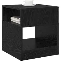 vidaXL Bijzettafel Zwart Eiken 40,5 x 40 x 45 cm Bewerkt hout