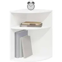 vidaXL Bijzettafel Wit 39,7 x 39,7 x 60 cm Bewerkt hout