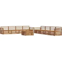 vidaXL Buiten bank set 9 st Naturel Massief Acacia Hout