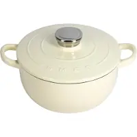 Smeg - Gietijzeren Braadpan - Crème - 24 cm - 4,2 L - Geschikt voor Inductie