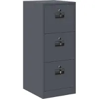 vidaXL Bestandkast Antraciet 44 x 50 x 106.5 cm Koudgewalst Staal