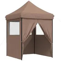 vidaXL Partytent Bruin 200 x 200 x 306 cm Oxford Stof