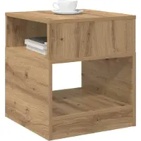 vidaXL Bijzettafel 2 st Artisan Eiken 40,5 x 40 x 45 cm Bewerkt hout