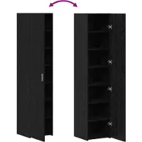 vidaXL Highboard Zwart Eiken 40 x 42,5 x 185 cm