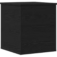 vidaXL Opbergbox zwart, eikenlook, 40 x 42 x 46 cm