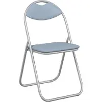 vidaXL Inklapbare stoel 8 st Kunstleer Grijs 48 x 43,5 x 81 cm