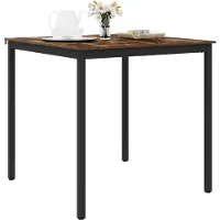 vidaXL Staande Bartafel Bewerkt hout Vierkant