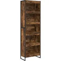 vidaXL Boekenkast 60 x 30 x 189,5 cm Bewerkt hout Rook Eik