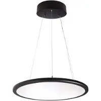 LIGHT IMPRESSIONS 342092 LED Panel transparent rund Hanglamp Energielabel: E (A - G) LED LED vast ingebouwd 53.70 W Diepzwart (RAL 9005)