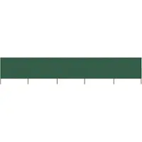 vidaXL Windscherm 5-panelen 600x80 cm stof groen
