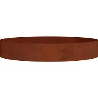 vidaXL Plantenring Roestig 120 x 120 x 20 cm weervast staal