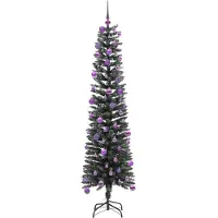 vidaXL Kunstkerstboom met 300 LED Groen 180 cm PVC en Plastic en Staal
