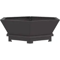 vidaXL Vuurkom Zwart 75 x 75 x 28 cm weervast staal