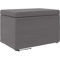 vidaXL Kruk Grijs 61 x 41 x 40 cm Kunstleer en Geengineerd Hout