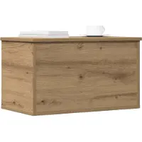 vidaXL Opslagdoos Artisan Eiken 60 x 35 x 35 cm Bewerkt hout