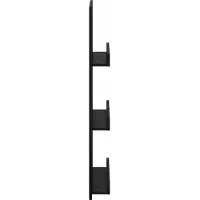 vidaXL Tijdschriftenrek Zwart Eiken 43 x 11 x 102 cm Bewerkt hout