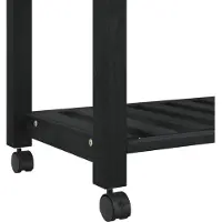 vidaXL Keuken Trolley MONZA Zwart 84 x 40 x 88,5 cm Massief vurenhout