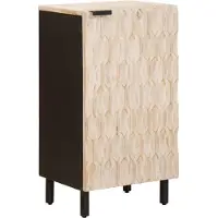 vidaXL Dressoir Witte Was Afwerking 40 x 33 x 75 cm Massief Mango Hout