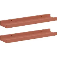 vidaXL Wandplank 2 st Rood 40 x 9 x 3 cm Bewerkt hout