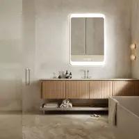 Hoko Badkamer LED Spiegel Rechthoekig 50x70cm Anti-condens Traploos Instelbare Kleurtemperatuur CCT Memory IP44 Köln
