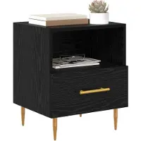 vidaXL Nachtkastje 2 st Zwart 40 x 35 x 47,5 cm Bewerkt hout
