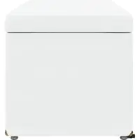vidaXL Hocker, wit, 101 x 41 x 40 cm, kunstleer en constructiehout