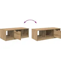 vidaXL Salontafel Artisan Eiken 102 x 50 x 36cm Bewerkt hout
