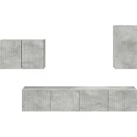 vidaXL Tv Wandkast Set 4 st Beton Grijs Bewerkt hout