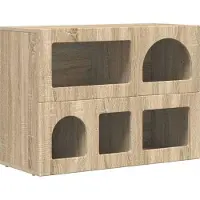 vidaXL Dressoir ELST Sonoma Eik 80.5 x 35 x 59 cm Bewerkt hout