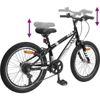 vidaXL Mountainbike 20 Inch 6-Snelheid voor 5-8 jaar oud Zwart