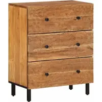 vidaXL Bijzetkast 60x33x75 cm massief acaciahout