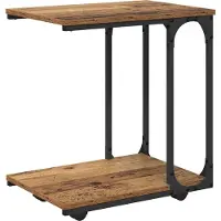 vidaXL Bijzettafel Oudhout 50 x 35 x 55.5 cm Bewerkt hout
