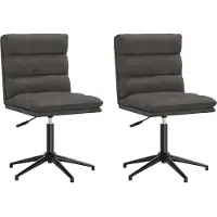 vidaXL Eetkamerstoelen 2 st kunstleer zwart