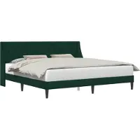 vidaXL Bedframe met hoofdeinde Donkergroen 200 x 200 cm Fluweel
