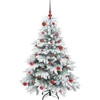 vidaXL Kunstkerstboom met 150 LED met standaard Wit 150 cm PE en PVC