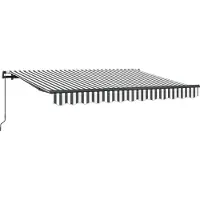 vidaXL Uitschuifbare luifel Antraciet 350 x 200 cm Stof