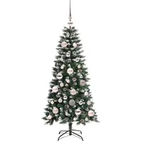 vidaXL Kunstkerstboom Groen 120 cm PVC en Plastic en Staal
