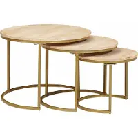 vidaXL Nesting Koffietafels 3 st Bruin 54 x 54 x 40 cm