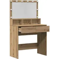 vidaXL Kaptafel Artisan Eiken 80 x 41 x 134,5 cm Bewerkt hout