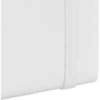 vidaXL Hangend hoofdbord Met LED-verlichting Wit Stof
