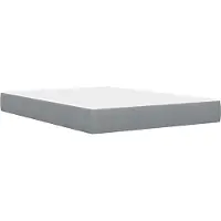vidaXL Bedframe met matras Lichtgrijs 140 x 200 cm Polyester