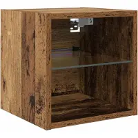 vidaXL TV Wandmeubels 8 st Oudhout Bewerkt hout