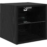 vidaXL TV Wand Eenheid 4 st Zwart Eiken Bewerkt hout