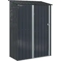 vidaXL Tuinhuisjes Antraciet 140,5 x 74 x 200 cm Metaal