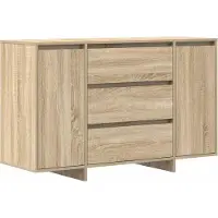 vidaXL Dressoir Sonoma Eik 120 x 41 x 75 cm Bewerkt hout