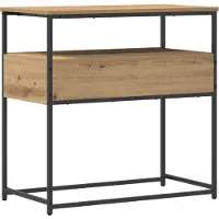 vidaXL Wandtafel Artisan Eiken 75 x 40 x 75 cm Bewerkt hout